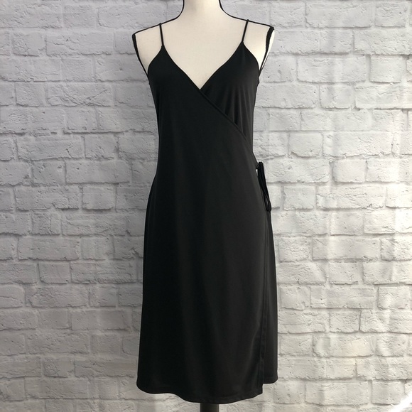 Kenneth Cole Dresses & Skirts - Kenneth Cole Black Spaghetti Strap Wrap Dress